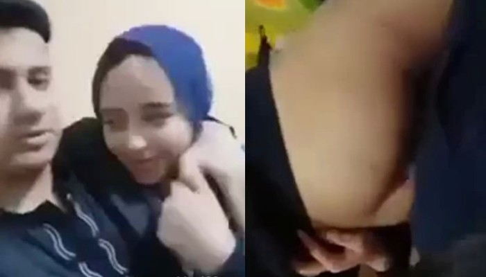 Desi hijabi girl enjoying with her boyfriend