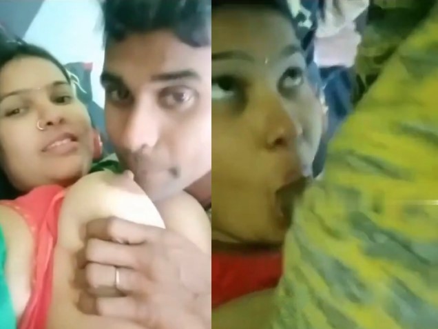 Desi Bhabhi Boobs Sucking and Blowjob
