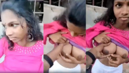Mallu Girl Boob Pressing Outdoors For Money Viral MMS